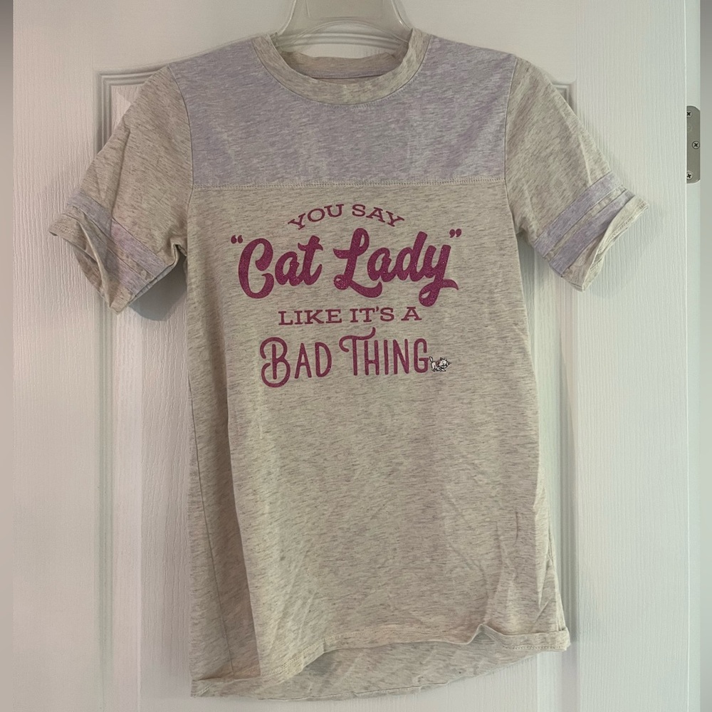 Disney Parks Aristocrats Cat Lady Heathered Grey Jersey Tshirt Small